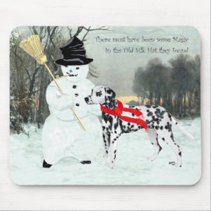 Dalmatiner im Winterschnee Mousepad