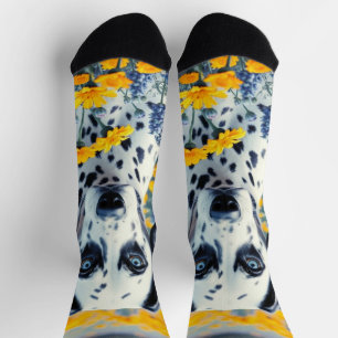 Dalmatiner in den Blume Socken