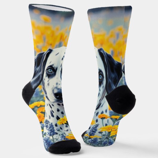Dalmatiner in den Blume Socken (Gewinkelt)