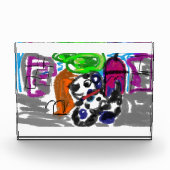 Dalmatiner in der Stadt Fotoblock (Vorderseite)