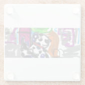 Dalmatiner in der Stadt Glasuntersetzer (Rückseite)