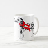 Dalmatiner in einem Roten Scara Kaffeetasse (VorderseiteRechts)