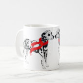 Dalmatiner in einem Roten Scara Kaffeetasse (Vorderseite Links)