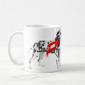 Dalmatiner in einem Roten Scara Kaffeetasse (Links)