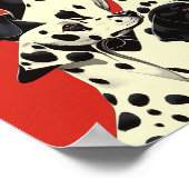 Dalmatiner in Formdruck | Bold Dog Art Poster (Ecke)