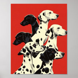 Dalmatiner in Formdruck | Bold Dog Art Poster