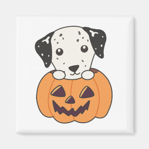 Dalmatiner in Pumpkin Sweet Hunde glückliche Hallo Magnet