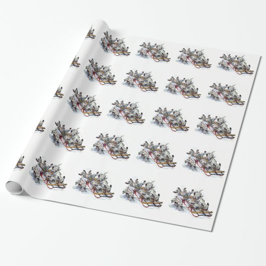 Dalmatiner-Jungtiere Rodelbahn Geschenkpapier (Ungerollt)