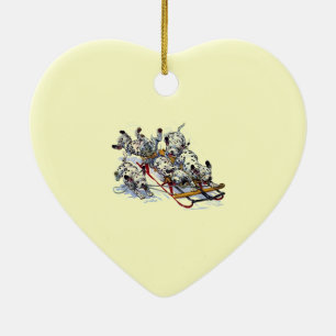 Dalmatiner-Jungtiere Rodelbahn Keramikornament