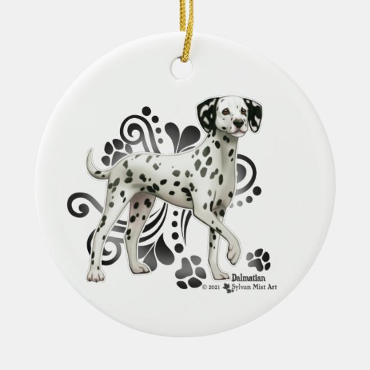 Dalmatiner Keramik Ornament (Vorne)