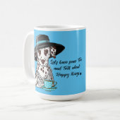 Dalmatiner Lass uns Tee-Tasse essen Kaffeetasse (Vorderseite Links)