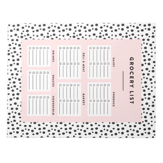 Dalmatiner | Lebensmittelliste Notizblock (Vorderseite)