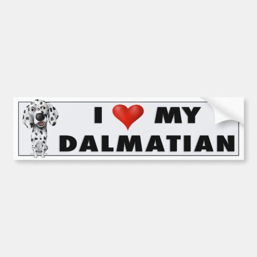 Dalmatiner-Liebe-Aufkleber Autoaufkleber (Vorne)