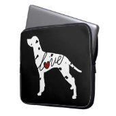 Dalmatiner-Liebe Laptopschutzhülle (Vorderseite Links)