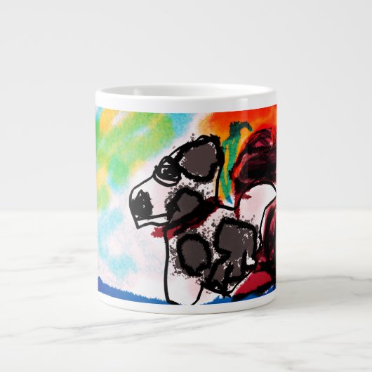 Dalmatiner Liebesstil Jumbo-Tasse (Vorderseite)