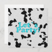 Dalmatiner ließ uns Party Einladungs-Schablone Einladung (Vorne/Hinten)