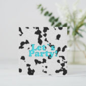 Dalmatiner ließ uns Party Einladungs-Schablone Einladung (Stehend Vorderseite)