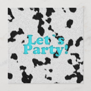 Dalmatiner ließ uns Party Einladungs-Schablone Einladung