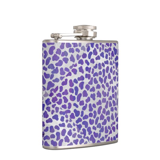 Dalmatiner Lila und weiß Flachmann (Rechts)