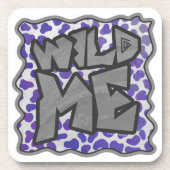 Dalmatiner Lila und weiß Getränkeuntersetzer (Vorderseite)