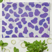 Dalmatiner Lila und weiß Küchentuch (Gefaltet)