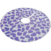 Dalmatiner Lila und weiß Polyester Weihnachtsbaumdecke (Schrägansicht)