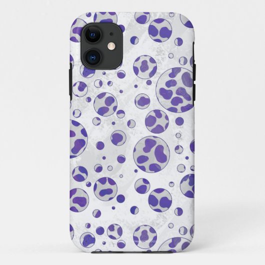 Dalmatiner Lila und White Polka Dot Case-Mate iPhone Hülle (Rückseite)