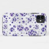 Dalmatiner Lila und White Polka Dot Case-Mate iPhone Hülle (Rückseite (Horizontal))