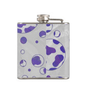 Dalmatiner Lila und White Polka Dot Flachmann (Rückseite)