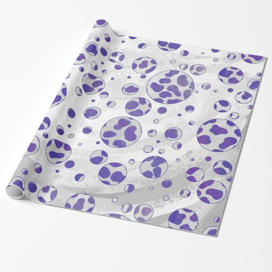 Dalmatiner Lila und White Polka Dot Geschenkpapier (Ungerollt)