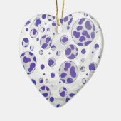 Dalmatiner Lila und White Polka Dot Keramik Ornament (Links)