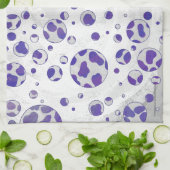 Dalmatiner Lila und White Polka Dot Küchentuch (Gefaltet)