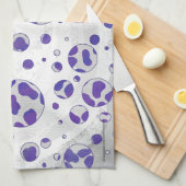 Dalmatiner Lila und White Polka Dot Küchentuch (Viertel Falte)