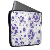 Dalmatiner Lila und White Polka Dot Laptopschutzhülle (Vorne Rechts)