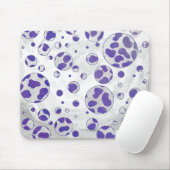 Dalmatiner Lila und White Polka Dot Mousepad (Mit Mouse)
