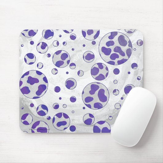 Dalmatiner Lila und White Polka Dot Mousepad (Mit Mouse)