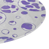 Dalmatiner Lila und White Polka Dot Schneidebrett (Ecke)