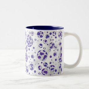 Dalmatiner Lila und White Polka Dot Zweifarbige Tasse