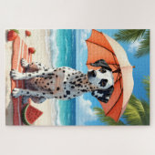 Dalmatiner Luxus-Strandszene Puzzle (Horizontal)