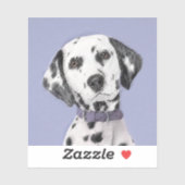 Dalmatiner Malerei - Niedliche Original Hunde Kuns Aufkleber (Blatt)