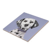 Dalmatiner Malerei - Niedliche Original Hunde Kuns Fliese (Seite)