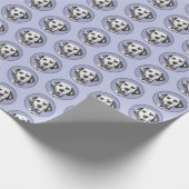 Dalmatiner Malerei - Niedliche Original Hunde Kuns Geschenkpapier (Ecke)