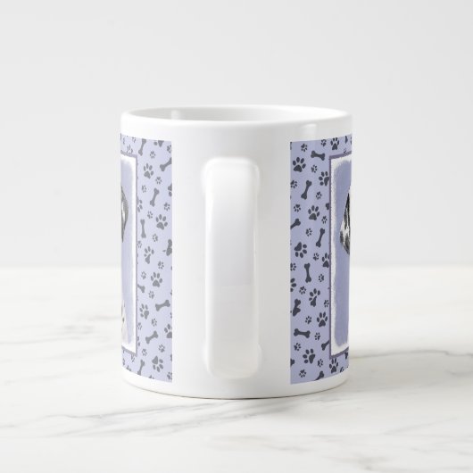 Dalmatiner Malerei - Niedliche Original Hunde Kuns Jumbo-Tasse (Rückseite)