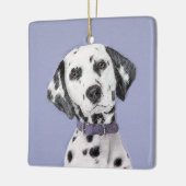 Dalmatiner Malerei - Niedliche Original Hunde Kuns Keramikornament (Links)