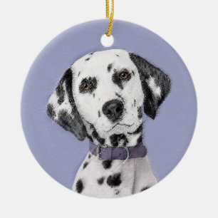 Dalmatiner Malerei - Niedliche Original Hunde Kuns Keramikornament
