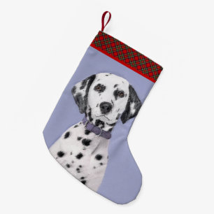 Dalmatiner Malerei - Niedliche Original Hunde Kuns Kleiner Weihnachtsstrumpf