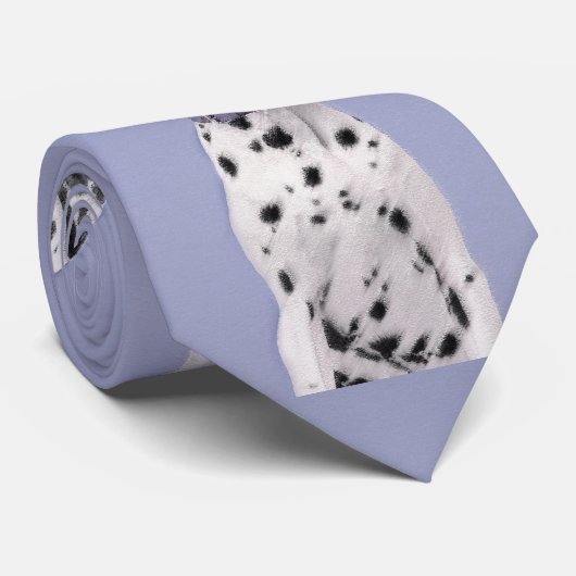 Dalmatiner Malerei - Niedliche Original Hunde Kuns Krawatte (Gerollt)