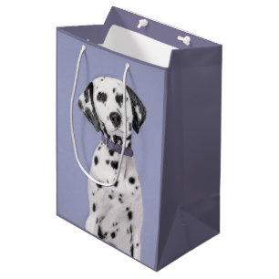 Dalmatiner Malerei - Niedliche Original Hunde Kuns Mittlere Geschenktüte