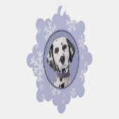 Dalmatiner Malerei - Niedliche Original Hunde Kuns Ornament Karte (Rechts)