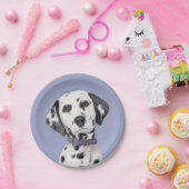 Dalmatiner Malerei - Niedliche Original Hunde Kuns Pappteller (Party)